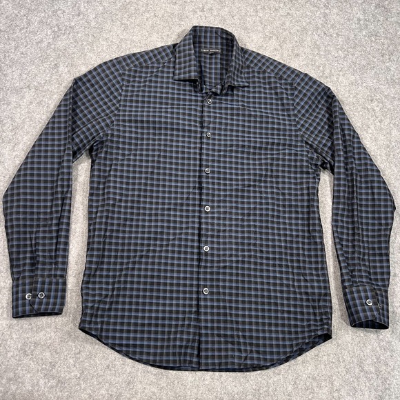 Robert Barakett Other - Robert Barakett Blue Black‎ Plaid Conrad Sport Button Up Shirt Men's Size Medium